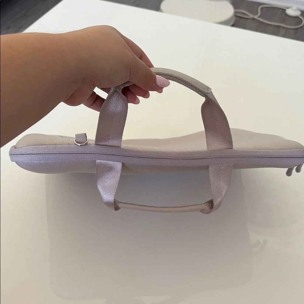 Silver Laptop Briefcase with Padded Handle